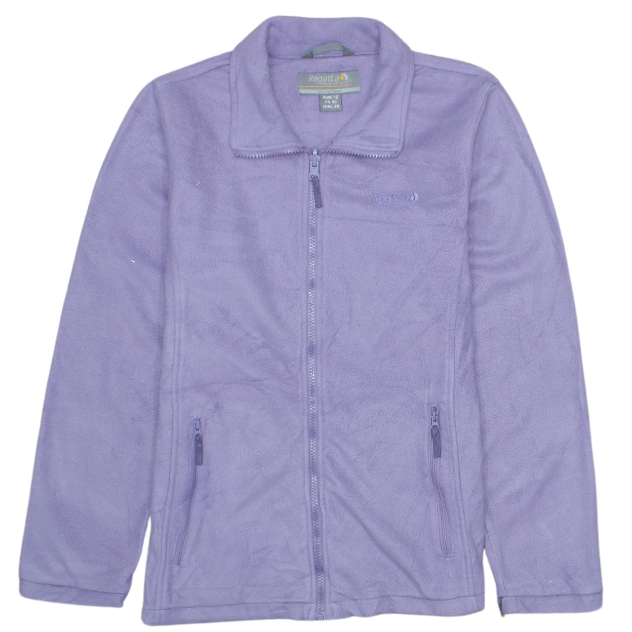 Regatta Women’s Purple Fleece Full Zip Jacket Size 12
