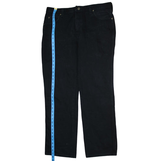 Wrangler Men's Black Regular Fit Straight Jeans 38x32