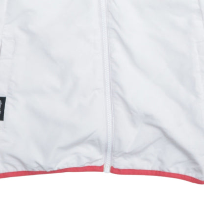 Adidas Men’s White Windbreaker Jacket L Lightweight Hooded