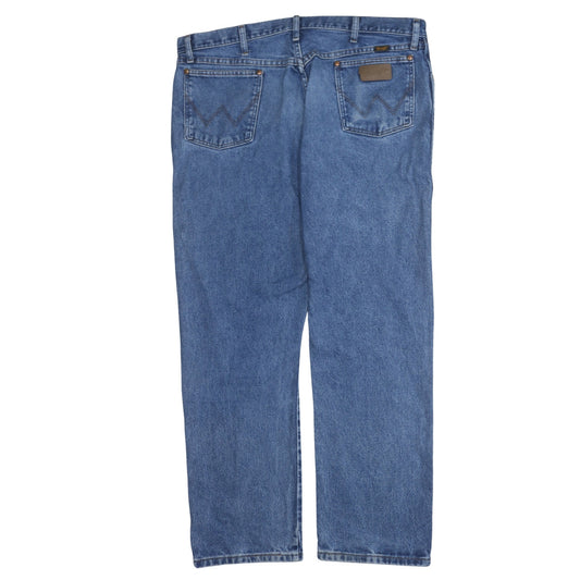 Wrangler Men's Blue Regular Fit Straight Leg Denim Jeans 40x30