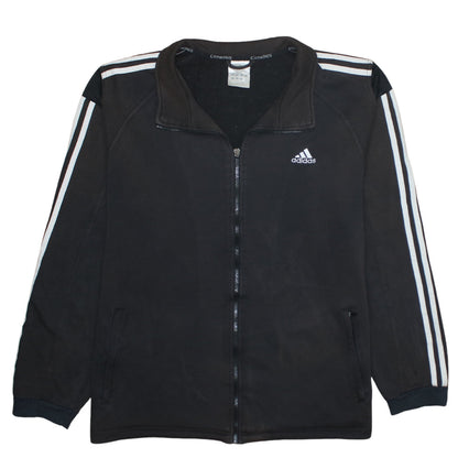 Adidas Men's Black Full Zip Sweatshirt Size M Sports Fleece
