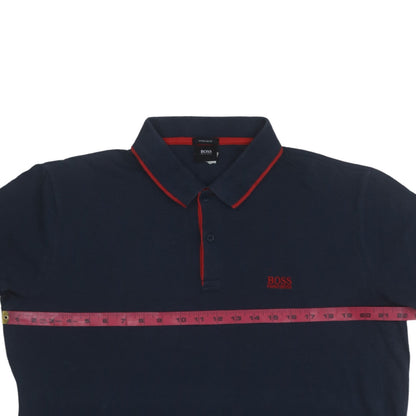 Hugo Boss Men's Blue Regular Fit Short Sleeve Polo Shirt XL