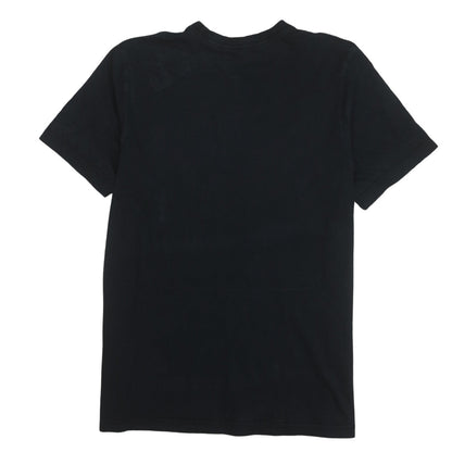 Adidas Mens Black Large Graphic Logo Short Sleeve Crew Neck T-Shirt