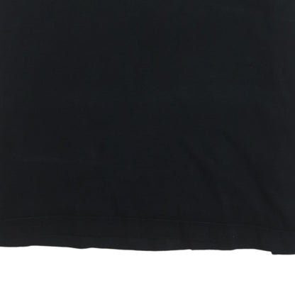 Adidas Mens Black Large Graphic Logo Short Sleeve Crew Neck T-Shirt