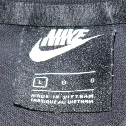 Nike Men's Black Cotton Logo Polo Shirt Size L