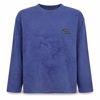 Weird Fish Men's Blue Cotton Crew Neck Pullover Sweatshirt L