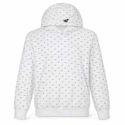 Nike Men's White Pullover Hoodie Size M Logo Print Sportswear