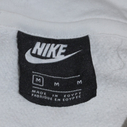 Nike Men's White Pullover Hoodie Size M Logo Print Sportswear