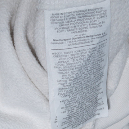 Nike Men's White Pullover Hoodie Size M Logo Print Sportswear