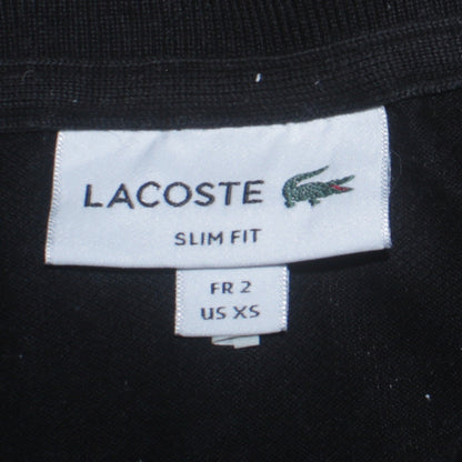 Lacoste Men's Black Slim Fit Polo Shirt Size XS Cotton Blend