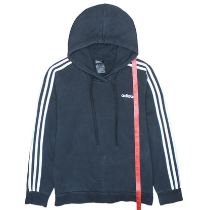 Adidas Womens Black Pullover Hoodie Size M 12-14 Hooded Sweatshirt