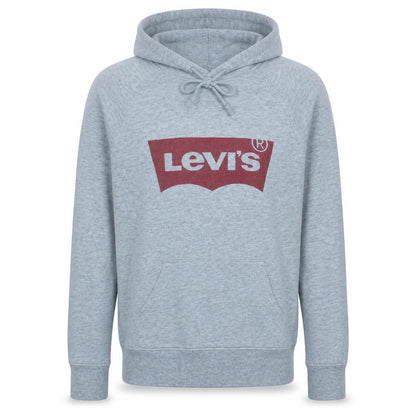 Levi's Men's Grey XS Pullover Hoodie with Logo Print