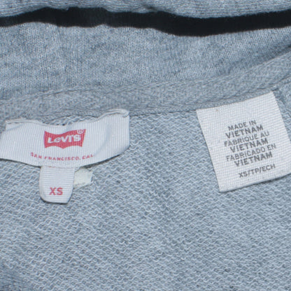 Levi's Men's Grey XS Pullover Hoodie with Logo Print
