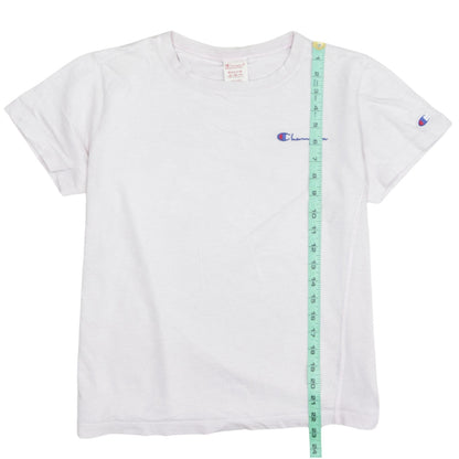 Champion Men's White Medium Embroidered Logo Cotton T-Shirt