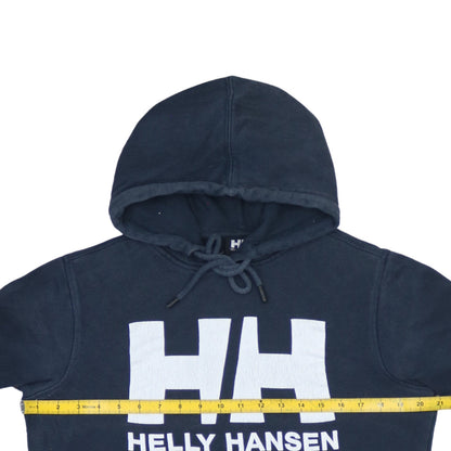 Helly Hansen Men's Blue Pullover Hoodie Small Logo Outdoor Sweatshirt