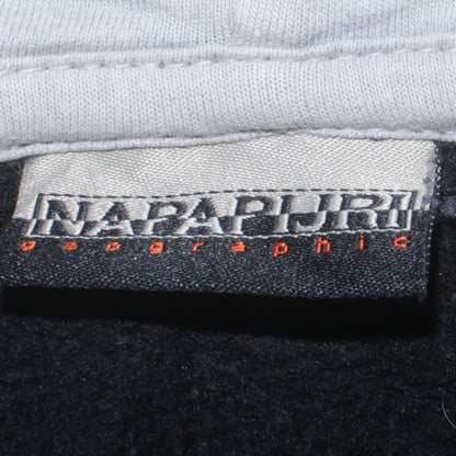 Napapijri Men's Black Pullover Hoodie M Logo Outdoor Fleece