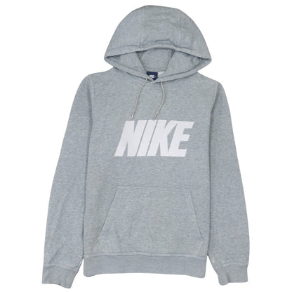 Nike Men's Grey Pullover Hoodie Small Logo Graphic Sweatshirt