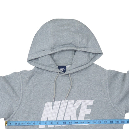 Nike Men's Grey Pullover Hoodie Small Logo Graphic Sweatshirt