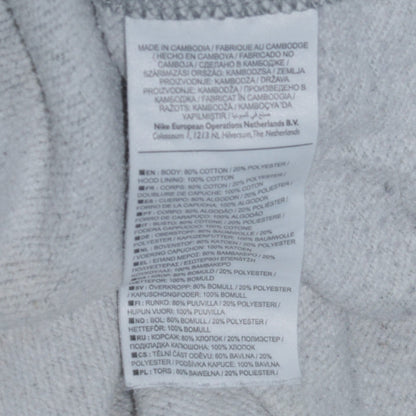 Nike Men's Grey Pullover Hoodie Small Logo Graphic Sweatshirt