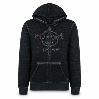 Hard Rock Cafe New York Black Full Zip Hoodie Unisex S
