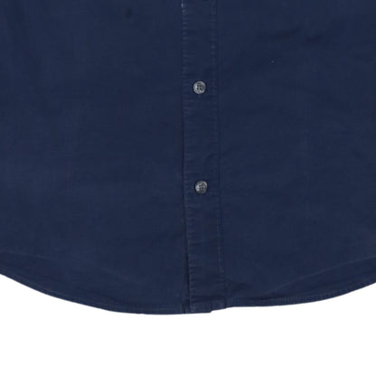 Tommy Hilfiger Denim Men's Blue Slim Fit Cotton Long Sleeve Shirt S