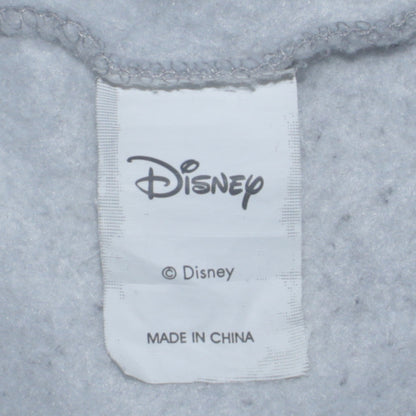 Disney Women Grey XS Sweatshirt Mickey & Minnie Embroidered Crew Neck