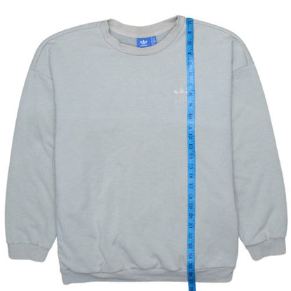 Adidas Womens Grey Crew Neck Sweatshirt Size 14 Cotton Blend