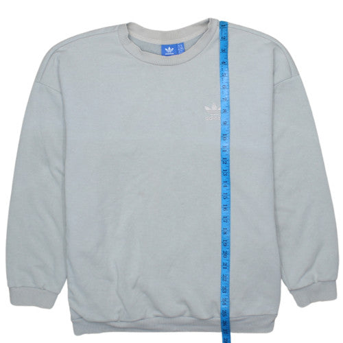 Adidas Womens Grey Crew Neck Sweatshirt Size 14 Cotton Blend