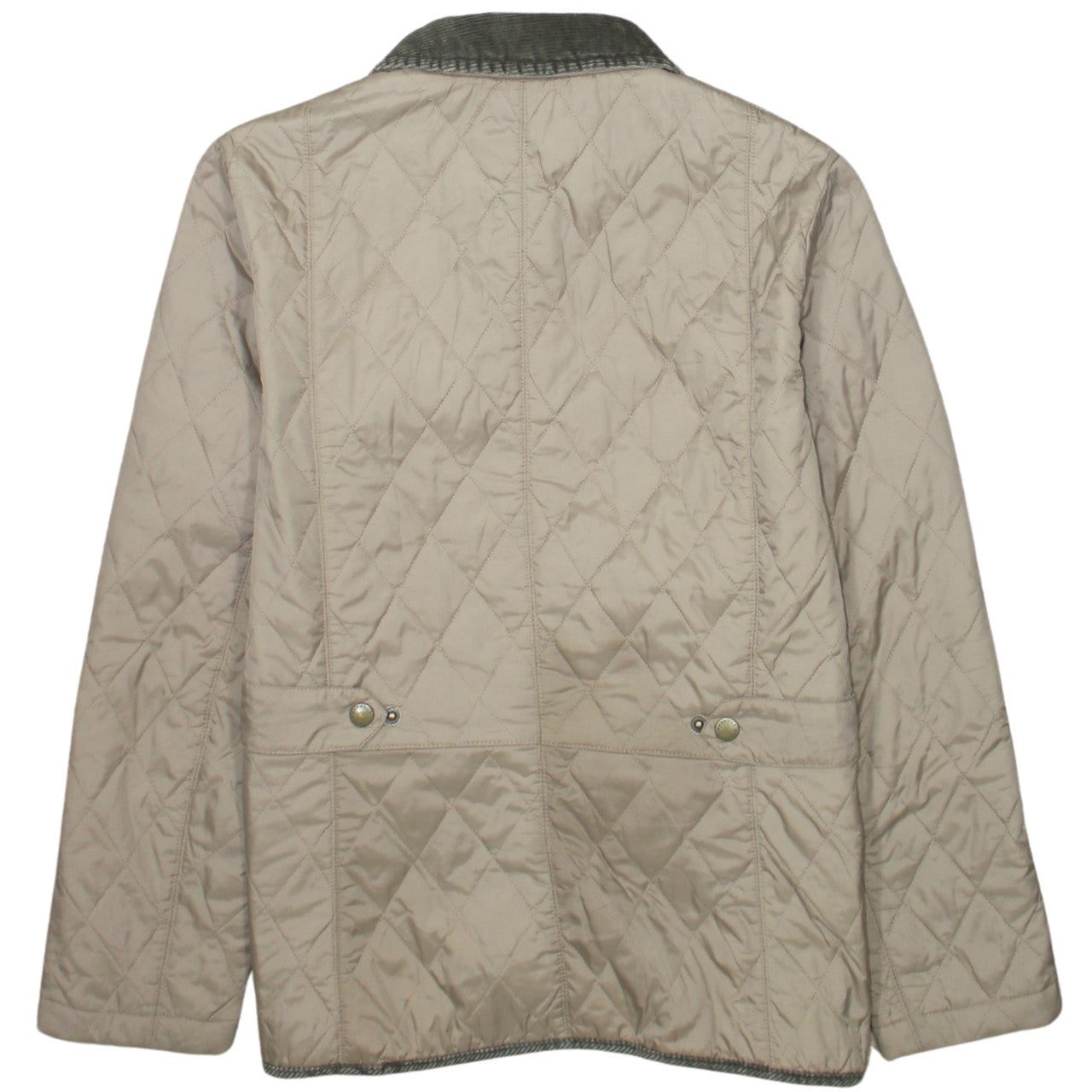 Barbour Womens Beige Quilted Jacket Size 14 Classic Country Style