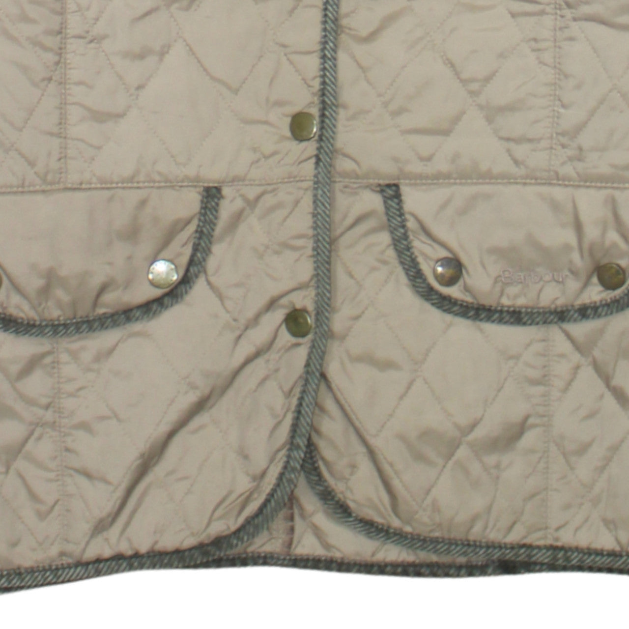 Barbour Womens Beige Quilted Jacket Size 14 Classic Country Style