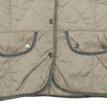 Barbour Womens Beige Quilted Jacket Size 14 Classic Country Style