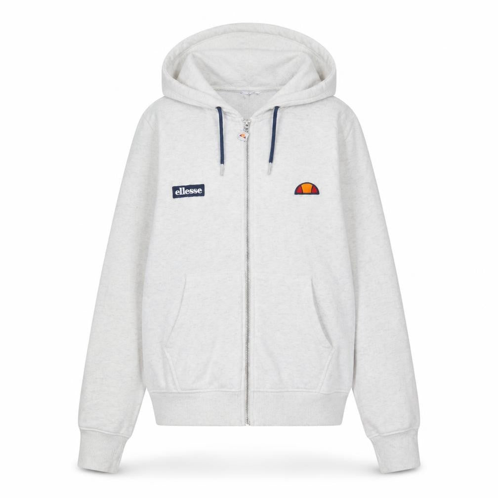 Ellesse Unisex White Full Zip Hoodie Size 12 Regular Fit