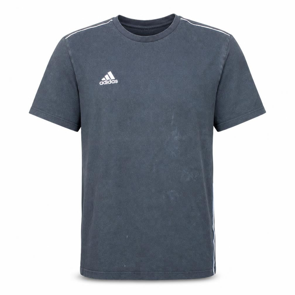 Front view of Adidas Men's Black XL Sports Crew Neck Short Sleeve T-Shirt