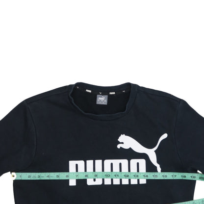 Puma Boys Black Crew Neck Long Sleeve Pullover Sweatshirt 15-16 Years