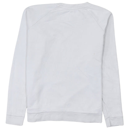 Levi's Women's White Small Crew Neck Logo Sweatshirt Cotton