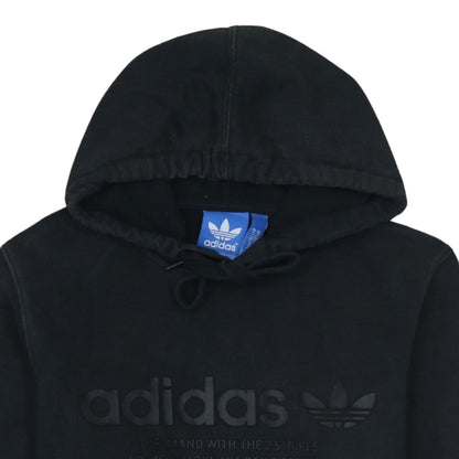Adidas Womens Black XS Pullover Hoodie Sweatshirt Hooded Logo Cotton