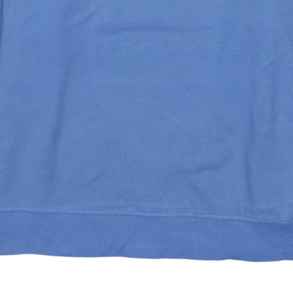 Champion Mens Blue 1/4 Zip Organic Cotton Sweatshirt Large