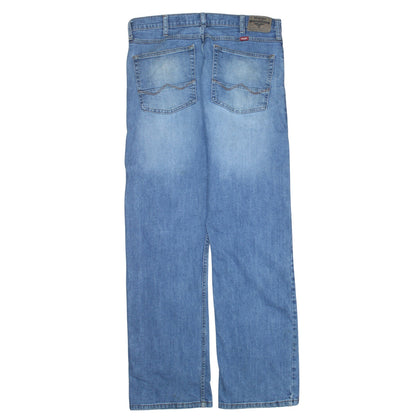 Wrangler Mens Blue 34x32 Relaxed Bootcut Denim Jeans