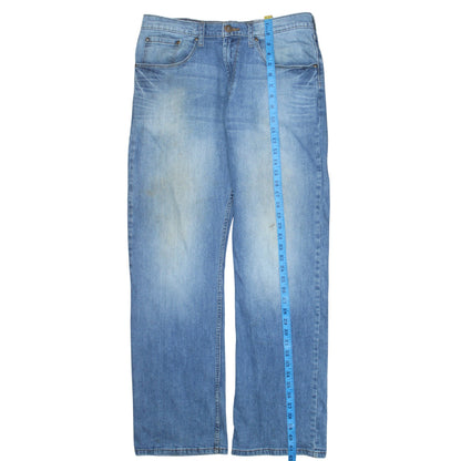 Wrangler Mens Blue 34x32 Relaxed Bootcut Denim Jeans