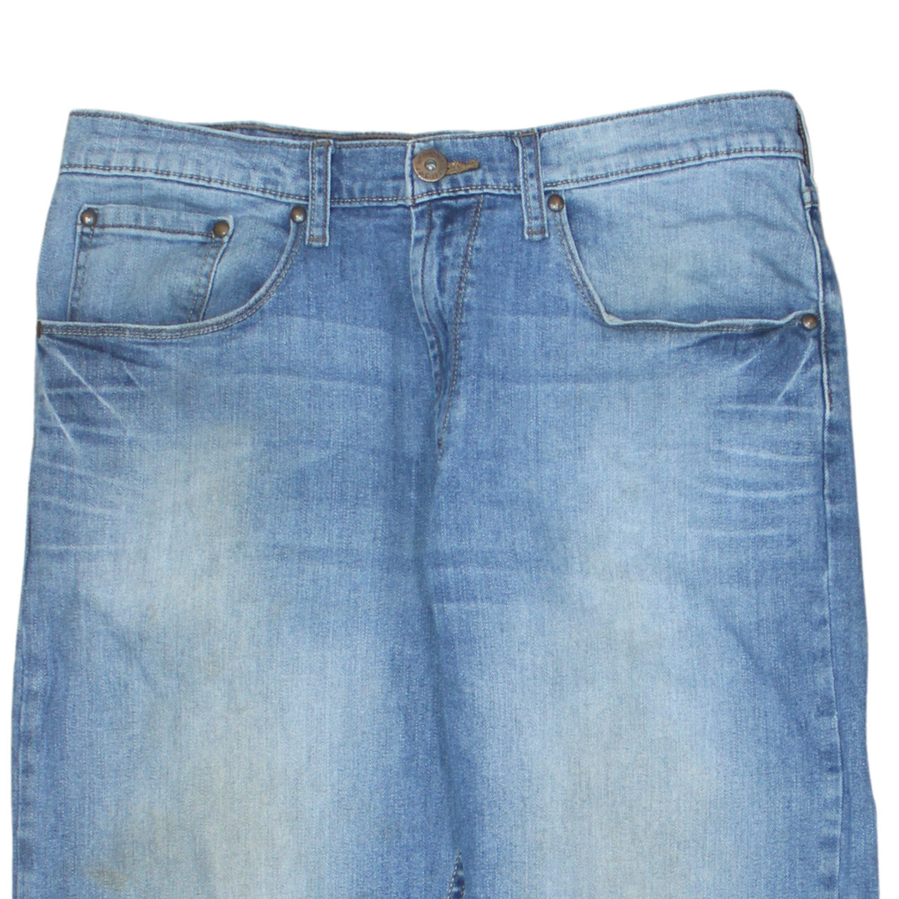 Wrangler Mens Blue 34x32 Relaxed Bootcut Denim Jeans