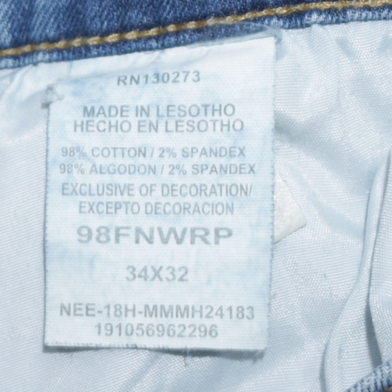 Wrangler Mens Blue 34x32 Relaxed Bootcut Denim Jeans