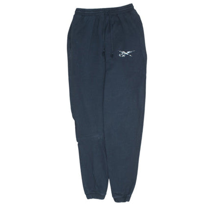 Reebok Womens Black Jogger Sweatpants Size S Fleece Tapered Activewear