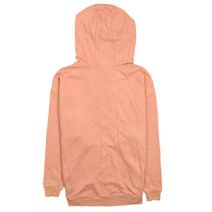 Nike Womens Pink Lace Up Pullover Hoodie XS Cotton Blend