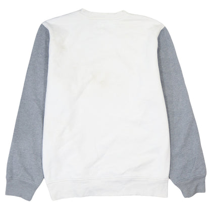 GAP Men's White Grey Logo 1969 Crew Neck Pullover Sweatshirt L