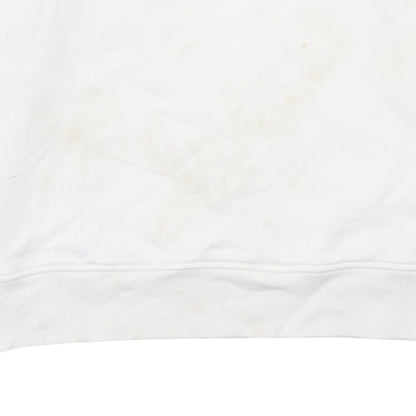 GAP Men's White Grey Logo 1969 Crew Neck Pullover Sweatshirt L