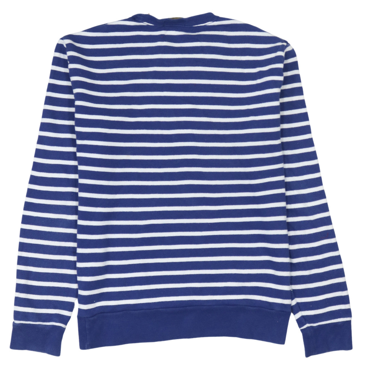 Polo Ralph Lauren Men's Blue Striped Cotton Crew Neck Sweatshirt M