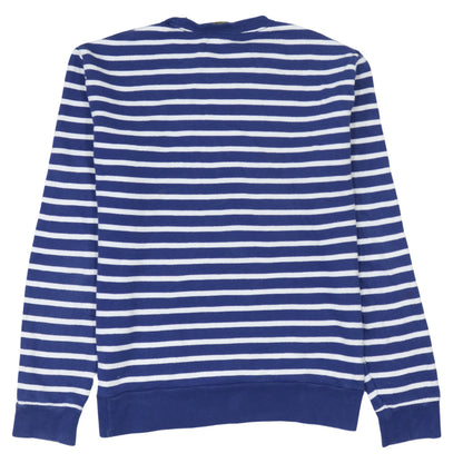 Polo Ralph Lauren Men's Blue Striped Cotton Crew Neck Sweatshirt M