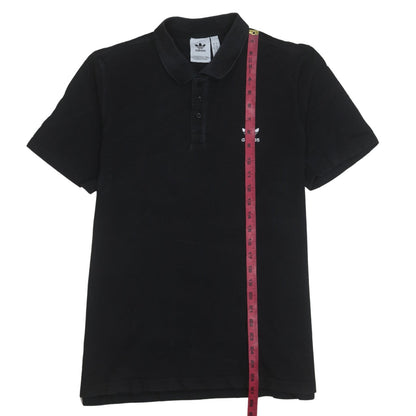 Adidas Men's Black Polo Shirt L Classic Fit Short Sleeve Cotton