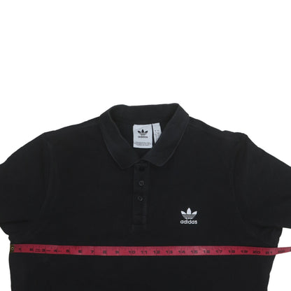 Adidas Men's Black Polo Shirt L Classic Fit Short Sleeve Cotton