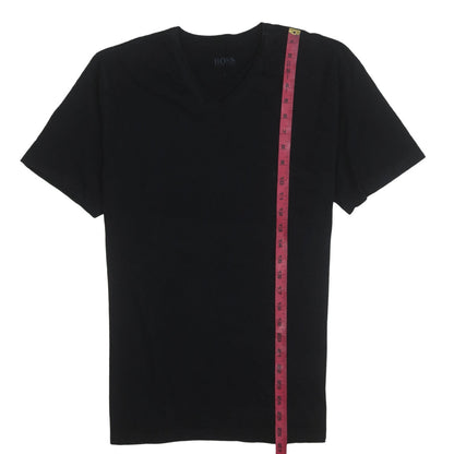 Hugo Boss Men's Black V-Neck Cotton T-Shirt Size L